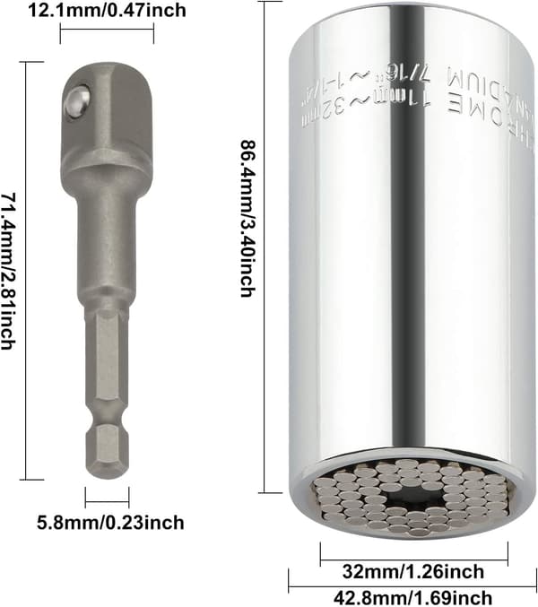 11-32mm monitoimihylsy jatkovaralla