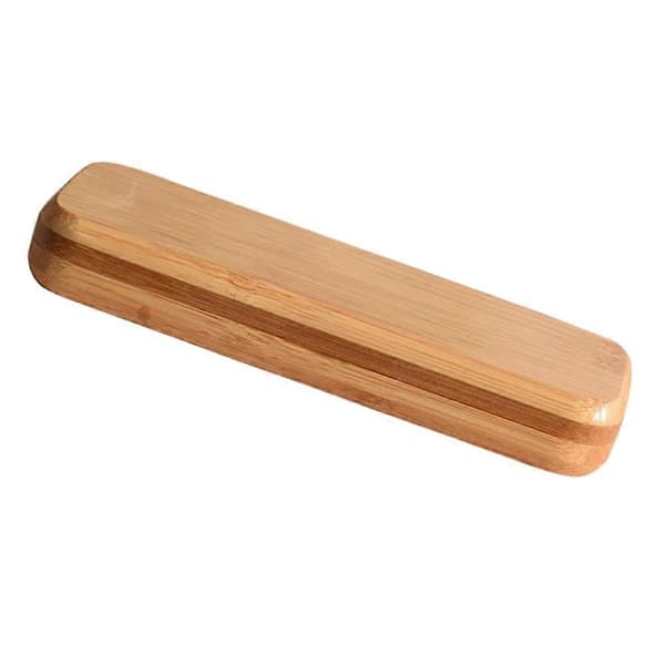 1 stk bambus skrivesaker pennboks elegant enkeltpennfutteral kontorpennboks gave