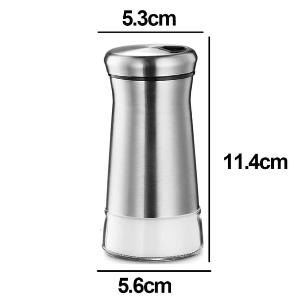 Professionelt, elegant design, shaker-sæt i rustfrit stål, klare glaskroppe for præcis krydring