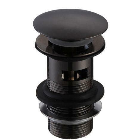 Spaltede Vaskebassin Aftapning Push-Knap Pop-Up Sort Aftapning Solid Messing