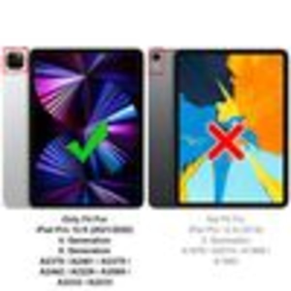 2 stk skjermbeskytter for iPad Pro 12,9 tommer 2022/2021/2020/2018 (6. / 5. / 4. / 3. generasjon), 9H hardhet glass skjermbeskytter, Face ID mulig