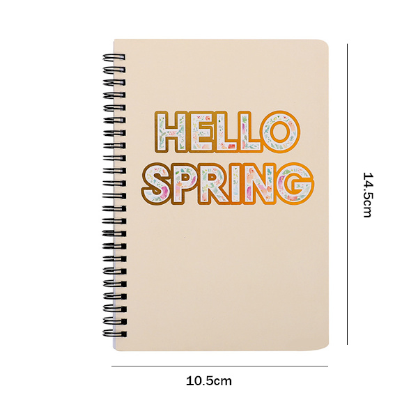 Spiralhæfte, A6 Hardback Spiral Journal, College Ruled