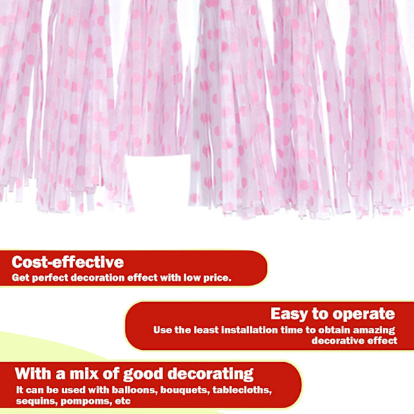 30 kpl Paper Tassel Banner - Piste Tassel Garland