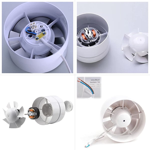 Ventilator, 100mm, 12W/130m³, Axial Kanalventilator: Badeværelse, Køkken, Kælder