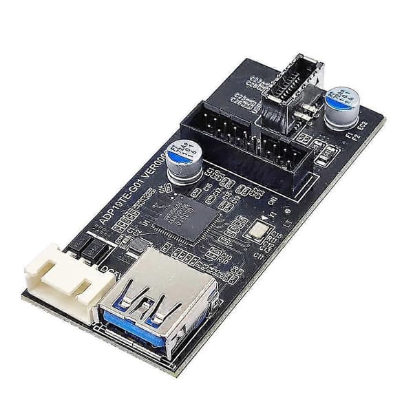 Usb3.2 N1 19pin Til 19pin+type-e(a-key) Adapter Utvider Med Sata15pin Til 4pin Kabel