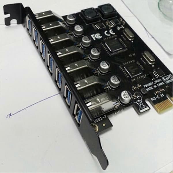 USB 3.0 PCI-e Expans Adapter 7-port Hub Adapter PCI-e Expander PCI för stationär dator