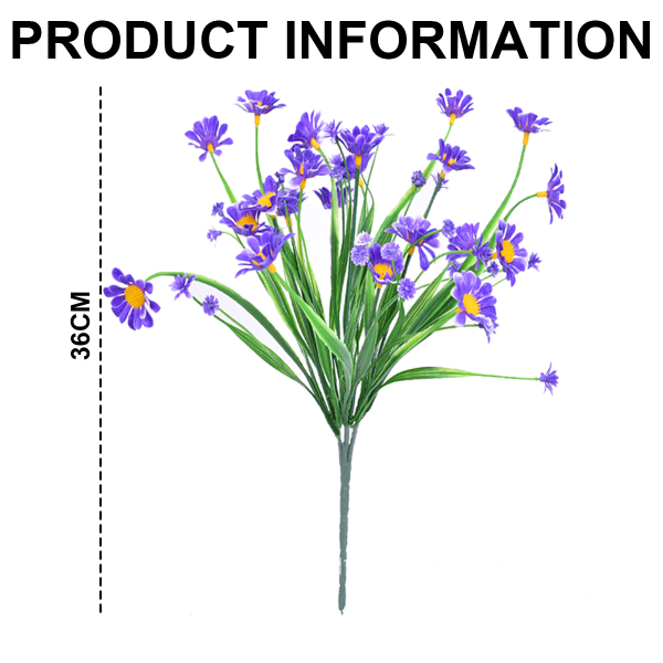 8 Buketter Konstgjorda Blommor Utomhus UV-Resistenta Falska Blommor