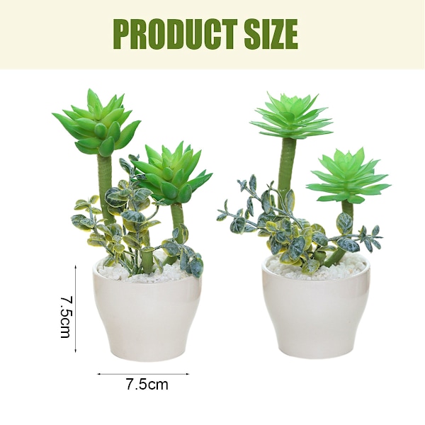 2 st konstgjorda suckulenter bonsai konstgjorda suckulenter i kruka