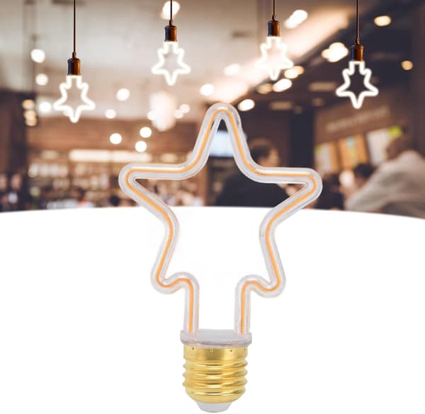 LED Lineær Lampe Dekor 2700K Varmt Lys Lysekrone Retro Stjerne