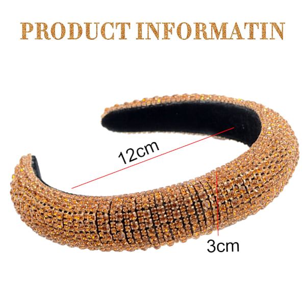 Rhinestone Crystal Diamond Diadem för Kvinnor Fashionabla