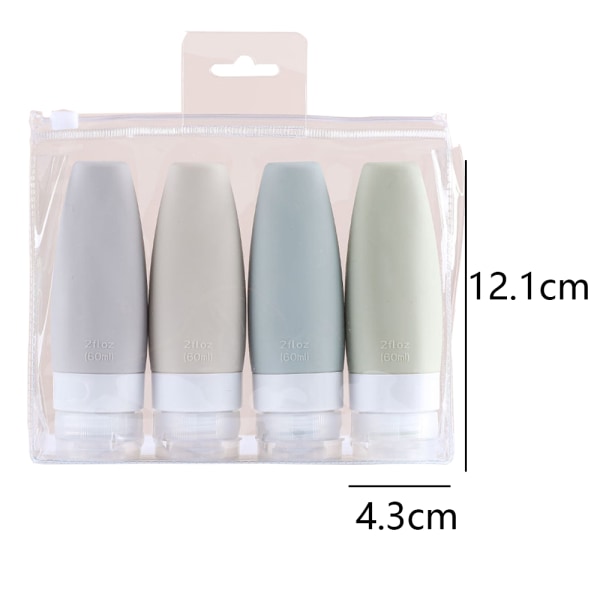 Silicone travel bottle, conical cosmetic storage bottle