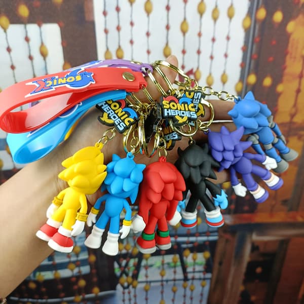 Sonic the Hedgehog Tecknad Figur Nyckelring, Anime Väskberlock