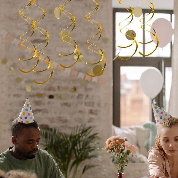 Plastflödesband party virvel spiral dekorativt tak,