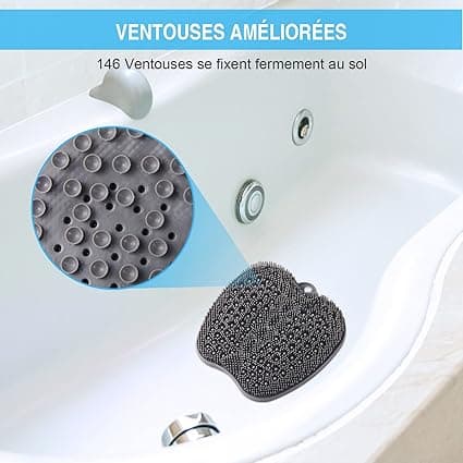 Stor Duschfotborste, Duschfotskrubb - Rengör, Exfolierar