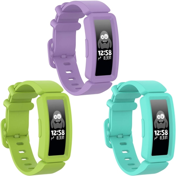 Kompatibel med Fitbit Ace 2 Bånd til Børn 6+, Blød Silikon Br