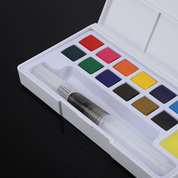 Bærbar Fast Vandfarve Pigment Sæt Tegning Maleri Forbrugsvarer (12 farver)