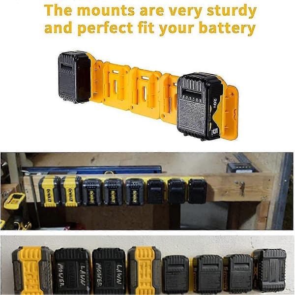 5 Pakker Batterifesteholder For Dw 20v / 60v Batteridokkholder Passer For Dcb205 Dcb206 Batteri