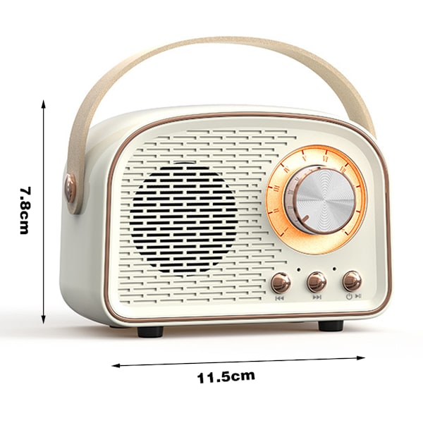 Retro Bluetooth-högtalare, trådlös vintage-högtalare, utomhuskabel