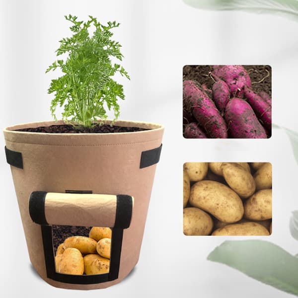 3 st Växtpåsar 15 Gallon Växter Odla Påse 56L, Grönsaksplantering