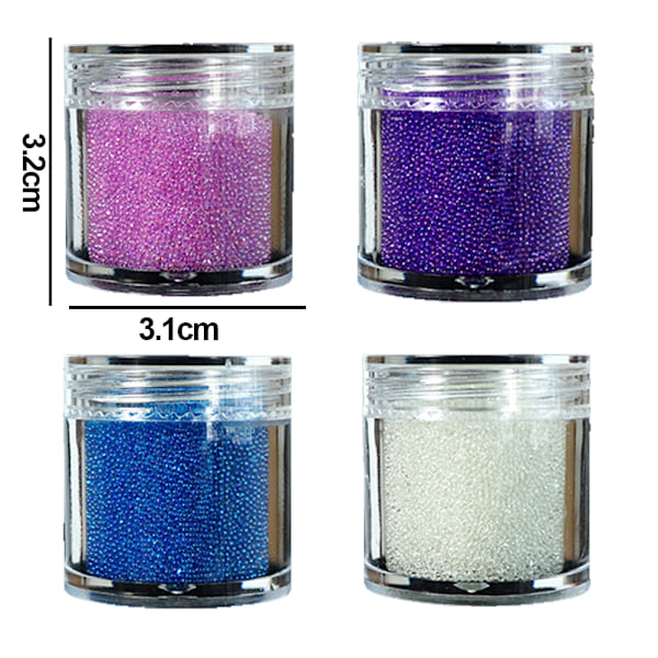 Mini Kaviar Nagel Kristall Pärlor, för 3D Naglar Konst Salong Dekorationer DIY Hantverk Dekor