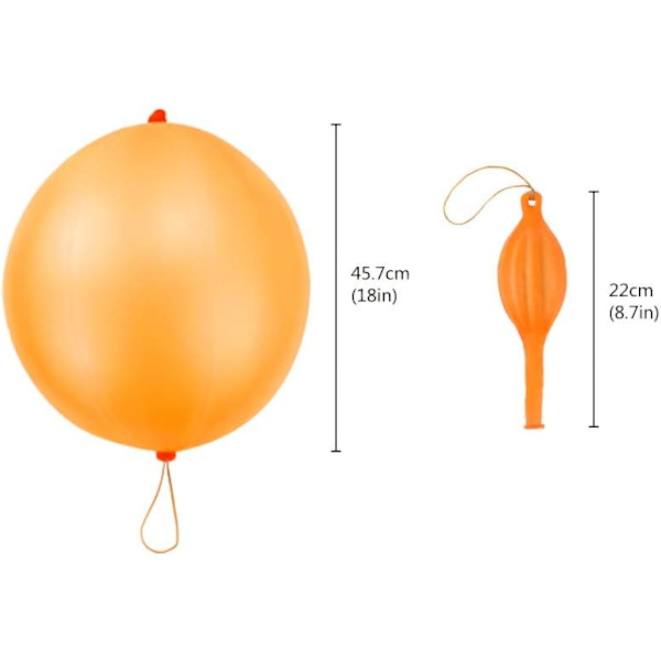 50 stanspunchballonger, festtillbehör Neon stansballonger 18 tum