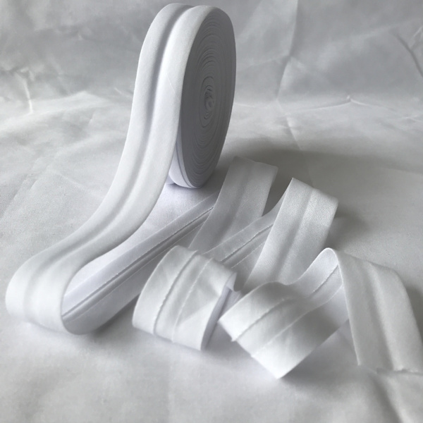 Vit 2cm Fåll Polyester Bomull Kantband Klädertillbehör