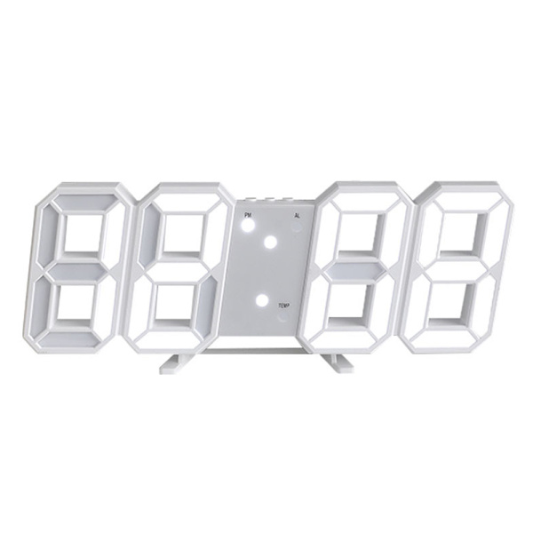Intelligent 3D digital klokke vekkerklokke digital veggklokke LED