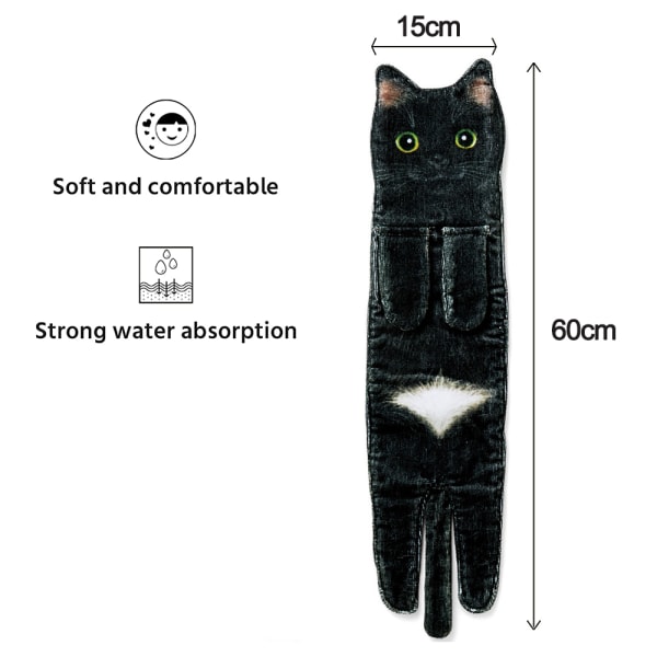 Cat Funny Hand Towels for Bathroom Kitchen-Washcloths Face