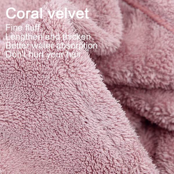 Mikrofiber Hårhåndklæde, Kvinder Absorberende Hurtigtørrende Hårhat
