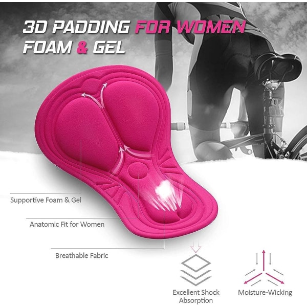 Sykkelshorts for kvinner med 3D-pute, MTB-sykkelundertøy