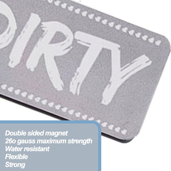 Rengör smutsig diskmaskin magnet, vändbar diskmaskinsskylt,