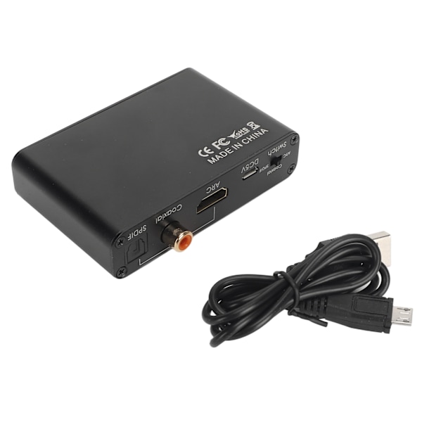 HD Output ARC Lyduttrekker 192KHz Optisk SPDIF 3,5 mm Hodetelefonport Digital Analog Lydkonverter for Hjemmekino TV