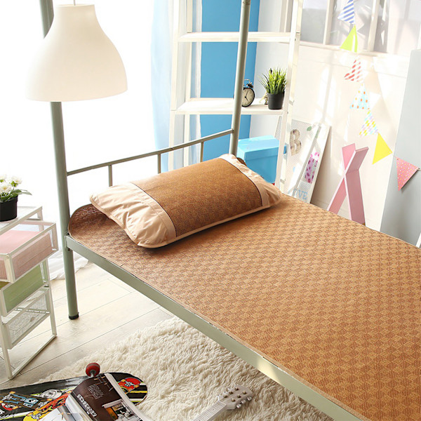 Hemtextil rottingmatta rutnät monterad lakan set sommar sval sängkläder (90*195cm örngott*1)