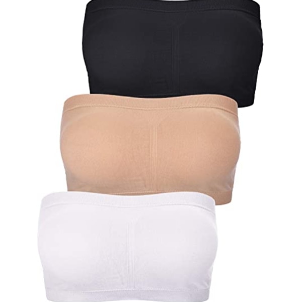 3st Bustier,Byst Contouring,Shaping, Vit+Skin+Svart,storlek M