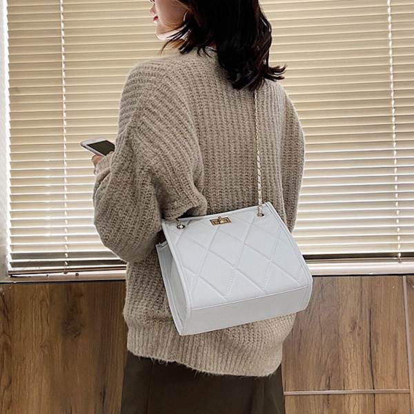 Snygg handväska, dam crossbody väska, konstläder