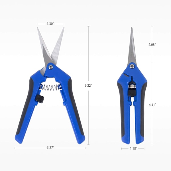 Beskärningssax, Bekymmersfri Trädgårdsskötsel, 3-pack med Titianbelagda Blad, Böjda Blad, Ergonomisk Design, Halkfritt Grepp, Bred Användning för