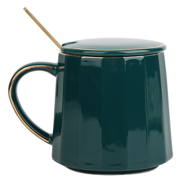 Sød Keramik Kaffe Kop Mælkete Kop til Hjem Kontor med Låg Ske Gave