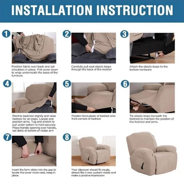 Elastisk Recliner Soffa Överdrag Fåtölj Soffa Överdrag Ren Färg Mjuk Stolsöverdrag