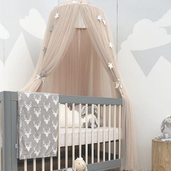 Princess Senggardin for Jenterom Dekor Rund Blonder Myggnett