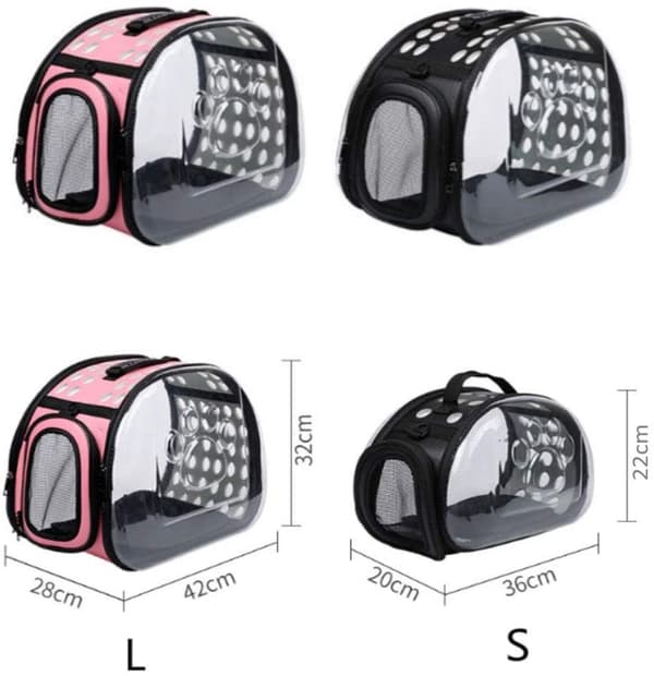 Rejsetaske til kæledyr, fly, håndtaske til hunde og katte (42*28*32cm)