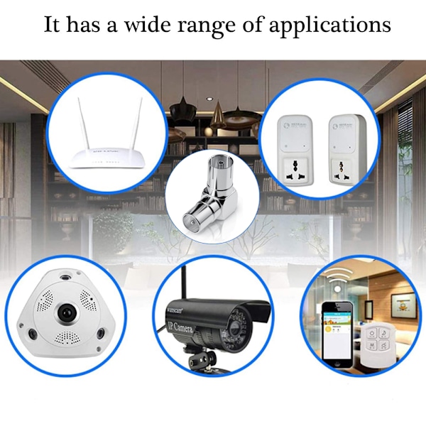 Set-top box adapter RF han til RF hun TV hun til han adapter 90 graders retvinklet albue f-hoved