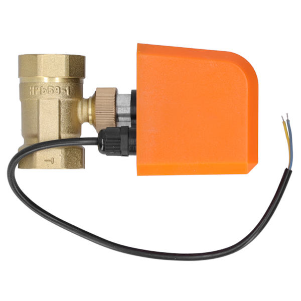 2-vejs elektrisk kugleventil 2-trådet messingmotoriseret mekanisk udstyr DC12/24V DN25
