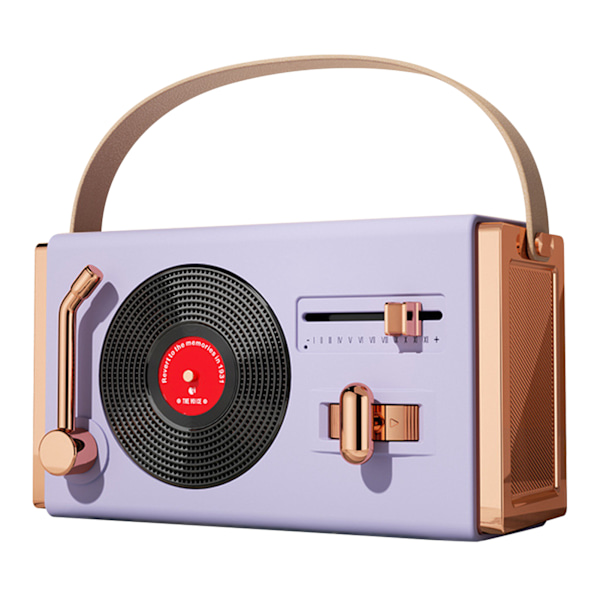 Lila utomhus Bluetooth-högtalare bärbar dekorativ hög ljudkvalitet USB-minnen stöd retro Bluetooth-högtalare för vardagsrumskontor