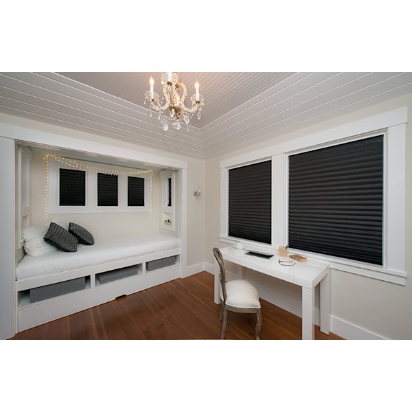 Original Blackout Plisségardiner i Papir, Svart, 36” x 72”,