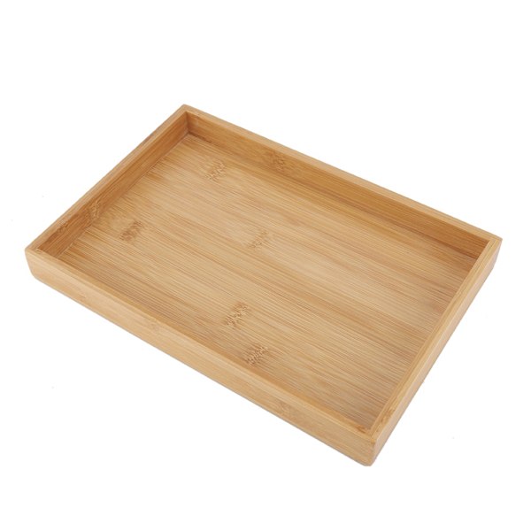 Serveringsfat Bambubricka Naturlig Rustik Atmosfär Lätt Att Rengöra Elegant Färg Kompletterar Matpresentation 28X195X3Cm Hållbar Minimalism