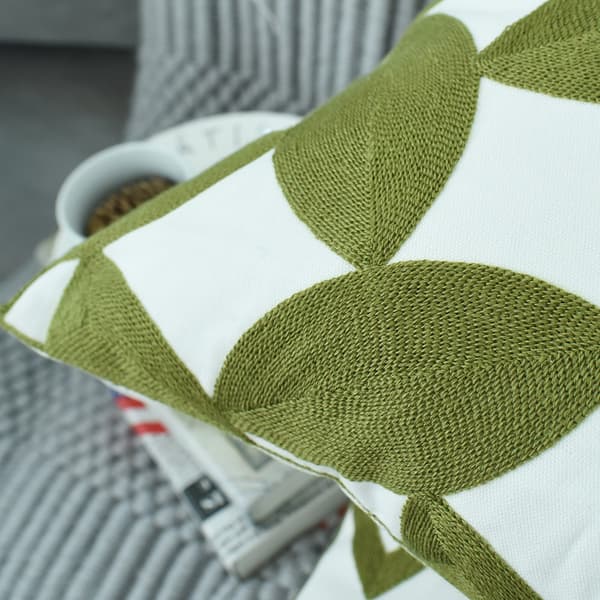 Set med 4 st Gröna Moderna Kuddfodral 45x45cm Dekorativa Soffa P