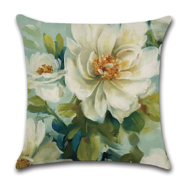 Set med 4 Kuddfodral 45 x 45 cm Blommönster, Kuddfodral