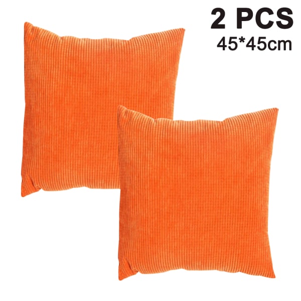 Pack of 2, Corduroy Soft Decorative Square Throw Pillow Cover