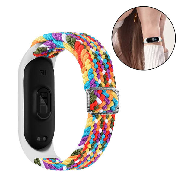 Flettet Solo Loop-reim Kompatibel med Xiaomi Mi Wristband