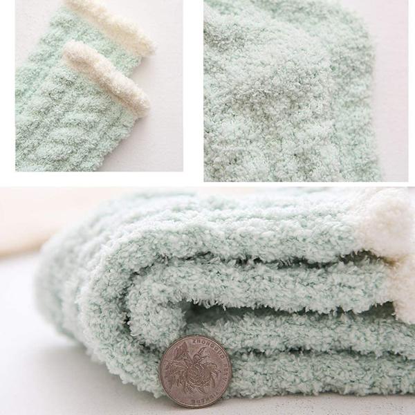 Vinter Varma Sockor Mjuka Plysch Sockor Stickade Sockor Tjocka Sängsockor Höga Sockor Vinter Varma Sockor Elastiska Jul